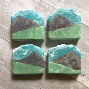 Four bars of Eryri handmade soap
